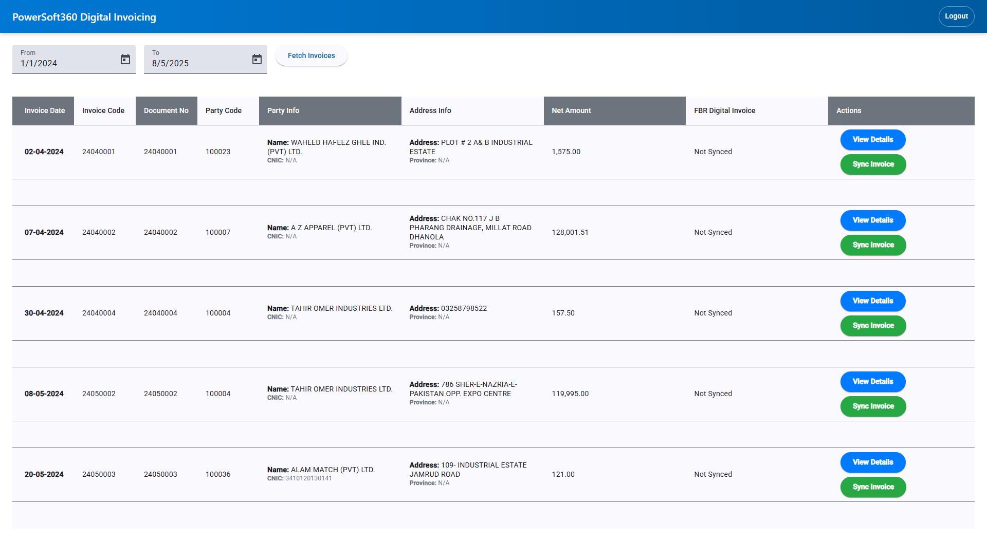 PowerPos360 POS Interface